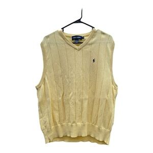 Vintage Polo Golf Ralph Lauren Sweater Vest Color yellow size Large